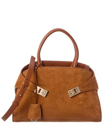 Ferragamo Hug Small Suede Satchel