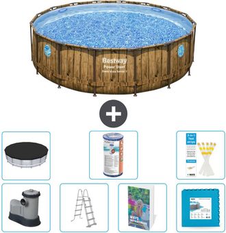 Bestway Piscina Bestway Power Steel Redonda - 488x122 Cm - 8-piezas S602
