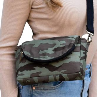Panache Womens Cotton Canvas Crossbody Bag In Green Camo