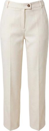Emme Di Marella Emme DI Marella - Ghinea Straight Broeken - Dames - Broeken - Beige - Maat: XS Poliester