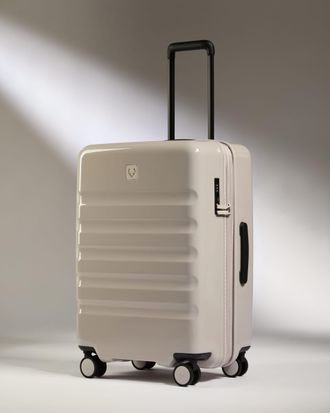 Antler Medium Suitcase In Taupe Gloss - Icon Stripe
