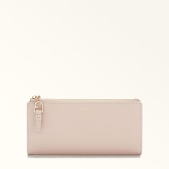 Furla Nuvola Portafoglio Continental Xl Azalea Rosa Pelle Di Vitello Claris Lux Donna