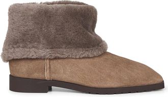 Toteme Schoenen, Dames, Beige, 39 EU, Suède, Shearling Slip-On Laarzen Beige