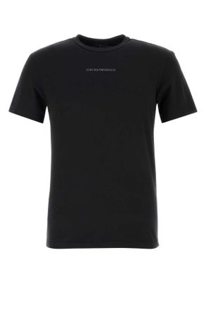 Emporio Armani Black Stretch Cotton T Shirt Set