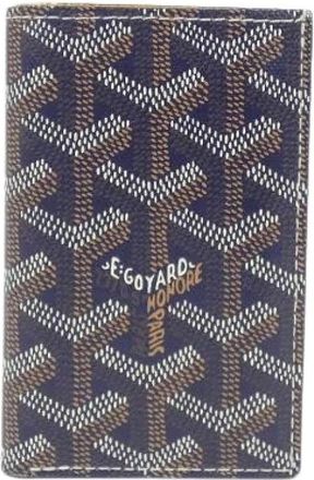 Goyard Pre-owned Wallets, male, Blue, Size: ONE SIZE Pre-owned Saint Pierre Coated Canvas Card Case