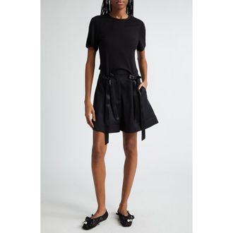 Simone Rocha Easy Bow Tails Cotton T-Shirt in Black at Nordstrom, Size X-Small