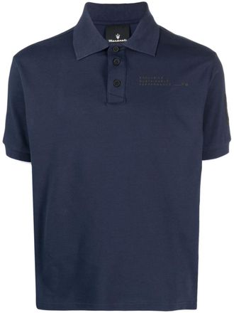North Sails contrasting-trim polo shirt - men - Cotton/Elastane - M - Blue