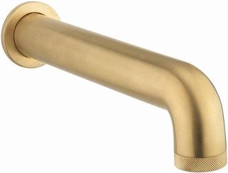 Crosswater Union Baduitloop - 24,7cm - geborsteld messing