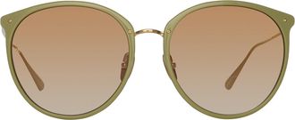 Linda Farrow KINGS LFL747 C37 Womens Sunglasses Green Size 58
