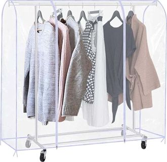 OEM Funda Protectora Para Percheros, 180 Cm De Largo, Funda Transparente Grande Con Cremallera, Impermeable, Protege La Ropa