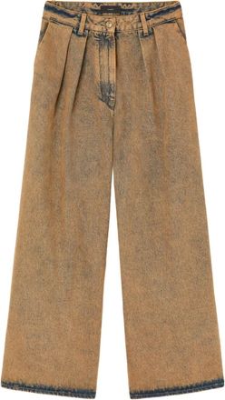 Alanui Jeans Desert Rose con pieghe - Marrone