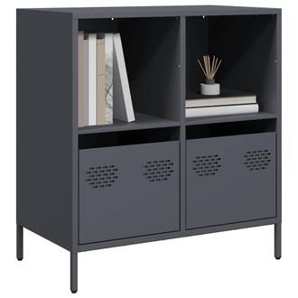 Berkfield Home Sideboard Anthracite 68x39x73.5 cm Cold-rolled Steel in Black