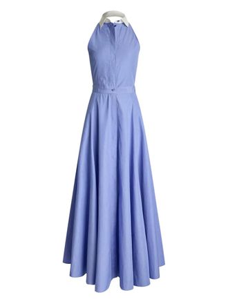 Ralph Lauren Collection cotton maxi dress - women - Cotton - 2 - Blue