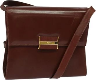 Ferragamo Tweedehands leren schoudertassen - Dames - Vintage Schoudertas - Bruin - ONE Size - Leer - Vintage
