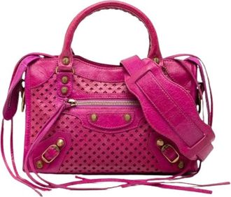 Balenciaga Pre-owned Handbags, female, Pink, Size: ONE SIZE Pre-owned Satchel