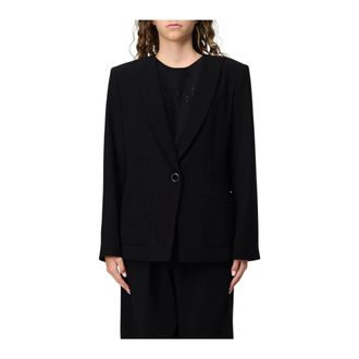 A|X Armani Exchange Blazers, female, Black, L, Single-breasted Blazer