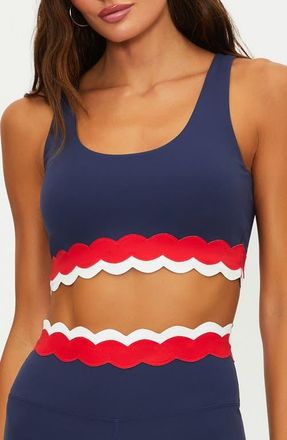 Beach Riot Marin Scallop Colorblock Bikini Top in Twilight Firework Colorblock at Nordstrom, Size X-Small