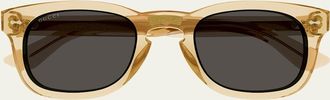 Gucci Mens Square Keyhole Acetate Sunglasses