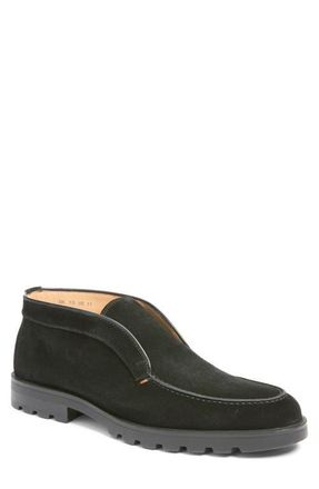 Santoni Lug Sole Slip-On Shoe in Black at Nordstrom, Size 10.5