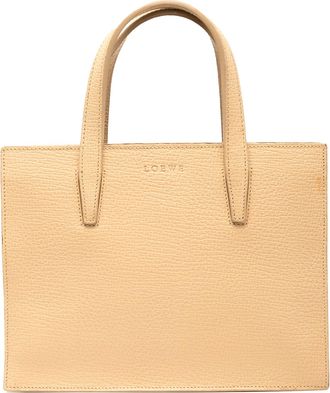 Loewe Pre-owned Womens Leather Tote - Beige - One Size