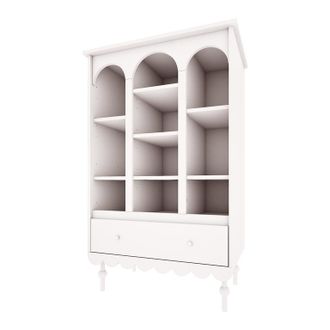 OEM Biblioth&egrave;que 1 Tiroir Wood Luck Babushka Blanc