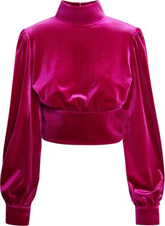 Faina Stretch fluwelen blouse Dames roze