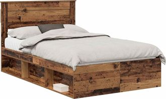vidaXL Struttura Del Letto Legno Vecchio 120 X 200 Cm Pino Massello Vidaxl