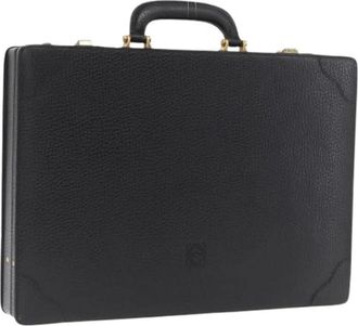 Loewe Pre-owned Bags, female, Black, Size: ONE SIZE Pre-owned Leather Travel Bag