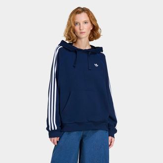 adidas Kapuzensweatshirt ADIDAS ORIGINALS TREFOIL HOODIE, Damen, Gr. XXL, night indigo, Obermaterial: 100% Baumwolle, Sweatshirts Kapuzensweatshirt