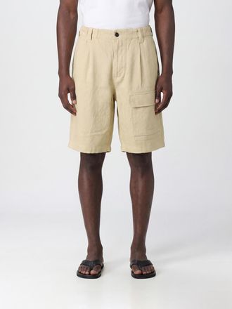 C.P. Company C. P. COMPANY Shorts cargo in lino con passanti per cintura e tasche multiple