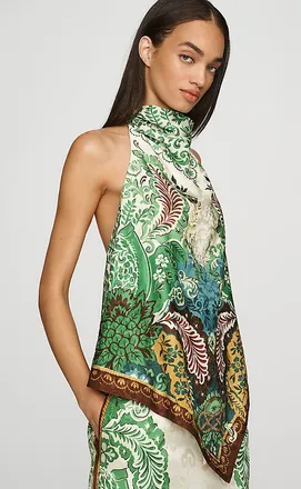 Alemais Florence Mock-Neck Halter Top