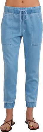 Bella Dahl Pocket Crop Denim Joggers in Indigo Lake Wash at Nordstrom, Size X-Large