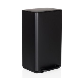 hjh OFFICE Papelera Metal Negro mate