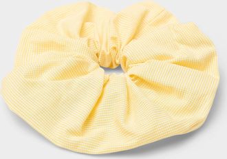 Simons Womens Large gingham mini-check scrunchie