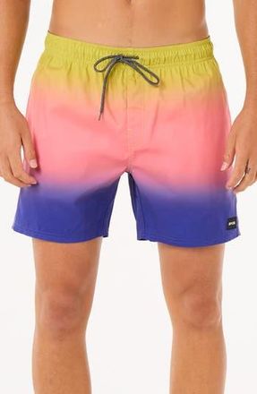 Rip Curl Laze Fade Volley Swim Trunks in Wild Berry at Nordstrom Rack, Size Medium