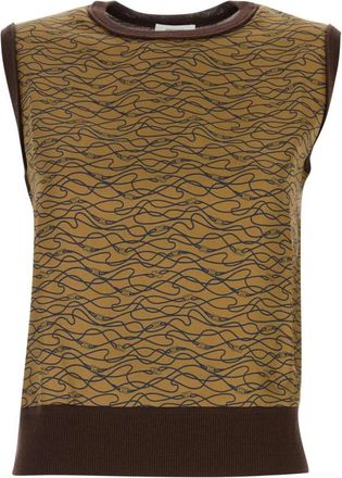 Ferragamo Breipant - Dames - Ronde hals truien - Veelkleurig - S - Truien & Vesten