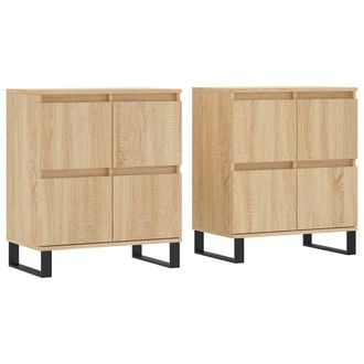 Berkfield Home Sideboards 2 pcs Sonoma Oak Engineered Wood in Light Tan