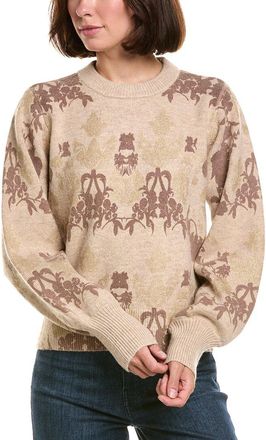 Karl Lagerfeld Karl Lagerfeld Baroque Floral Wool-Blend Sweater