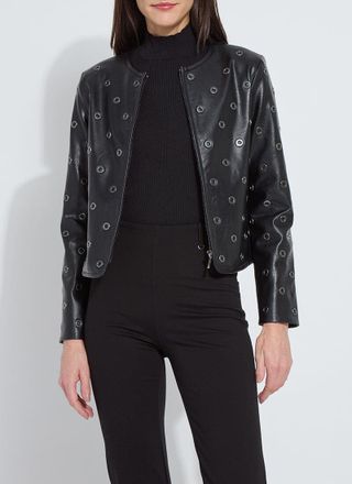 Lyss&eacute; Geneva Grommet Vegan Leather Jacket