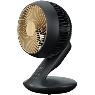 Fabrilamp Ventilador Dc Sobremesa Miera Negro/haya 20w 8vel Oscilacion 3d.remoto,temporizador 40,5x25,4x23,3cm