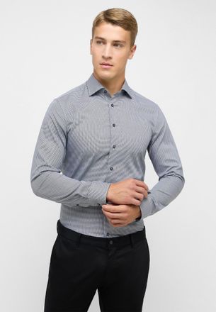 Eterna Langarmhemd ETERNA SLIM FIT, Herren, Gr. 38, Normalgr&ouml;ssen, silber, 100% Baumwolle, schmal, Manschette, Hemden Langarmhemd, NON IRON (b&uuml;gelfrei)