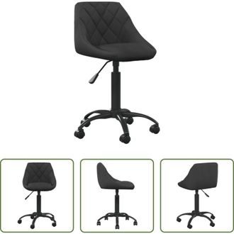 vidaXL Sedia da ufficio regolabile - Sedia da Ufficio Nera in Velluto