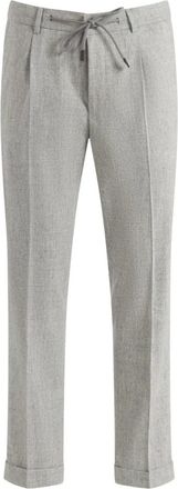 Gran Sasso Broeken, Heren, Grijs, 2Xl, Wol, Flanellen Broek