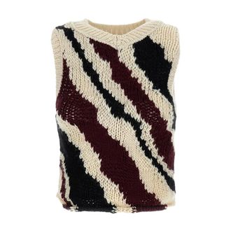 Acne Studios V-neck Knitwear, female, Multicolor, Size: XS Fitted Wool Vest