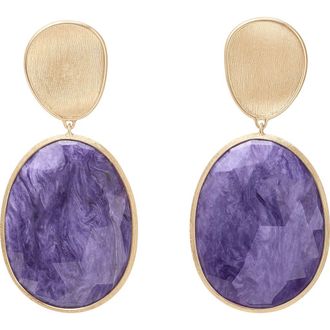Marco Bicego Lunaria Charoite Drop Earrings in Yellow Gold at Nordstrom