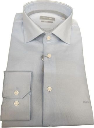 Michael Kors Honingraat Katoenen Overhemd Moderne Pasvorm Geborduurd - Heren - Casual Overhemden - Blauw - 3XL - Katoen - Overhemden