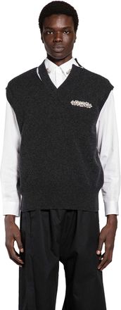 Simone Rocha Embellished Merino Seam Bite Vest