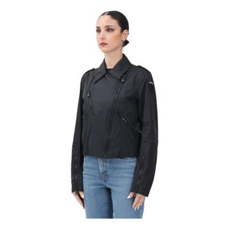 Blauer Light Jackets, female, Black, L, Black Windbreaker Jacket Zamora Women