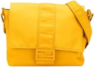 Fendi Pre-owned Cross Body Bags, female, Yellow, Size: ONE SIZE Pre-owned Cross Body Bag