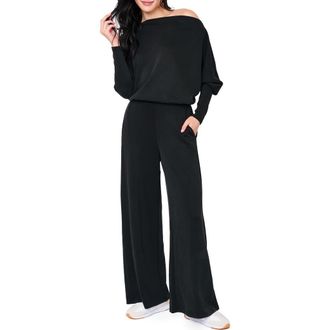 Gibsonlook Everywhere Slouchy Jumpsuit in Black at Nordstrom, Size Xx-Small